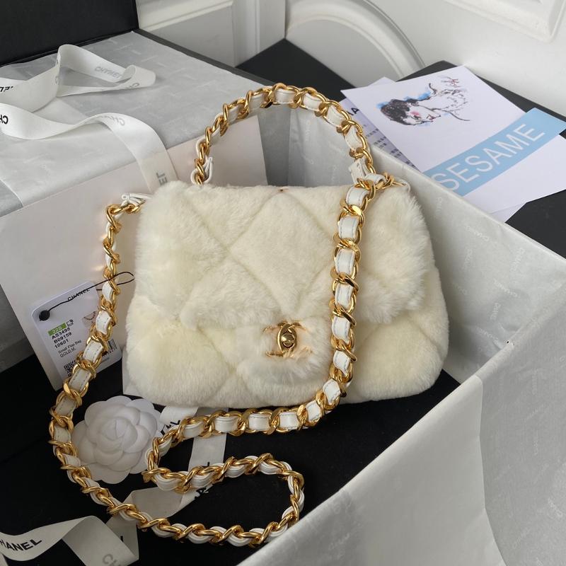 Chanel Handbags AS3498 Wool White